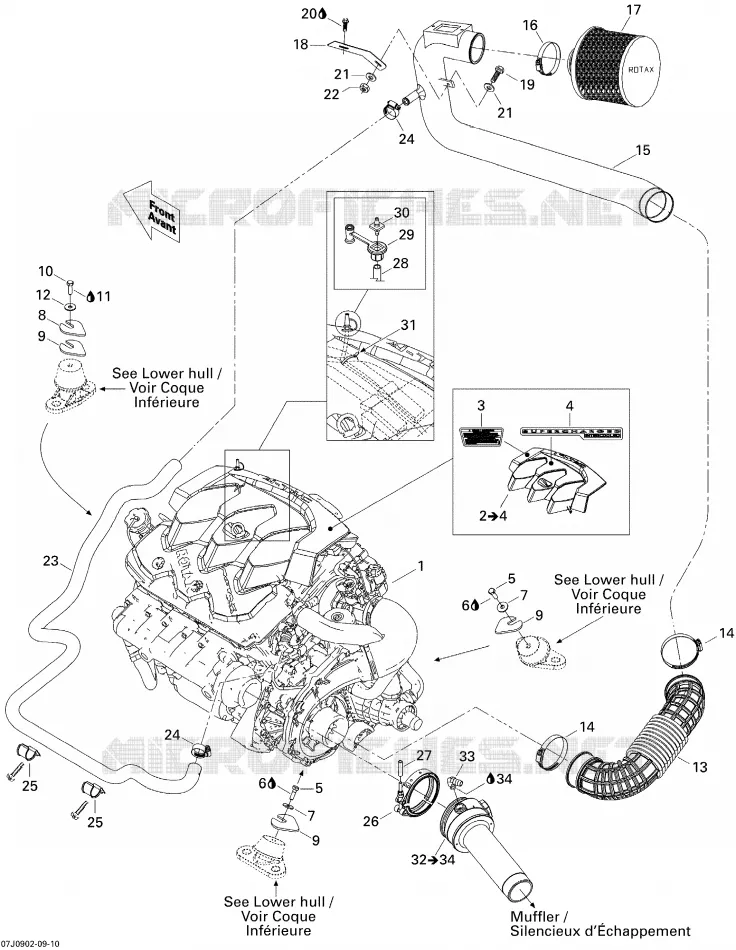 Motor, Ansaugschalldämpfer