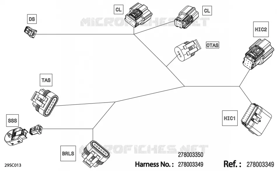 08- ELEKTRISCHER KABELBAUM - STEERING WIRING HARNESS - 278003349 - PACKAGE BASE WITHOUT IBR