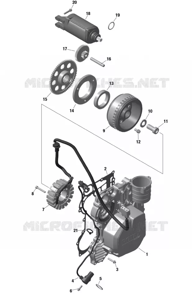 01- ROTAX - MAGNETO AND ELEKTRISCHER KABELBAUM STARTER