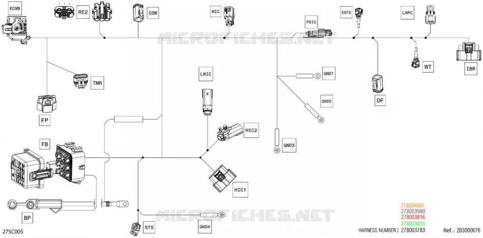 02- ELEKTRISCHER KABELBAUM - MAIN HARNESS - 278003815