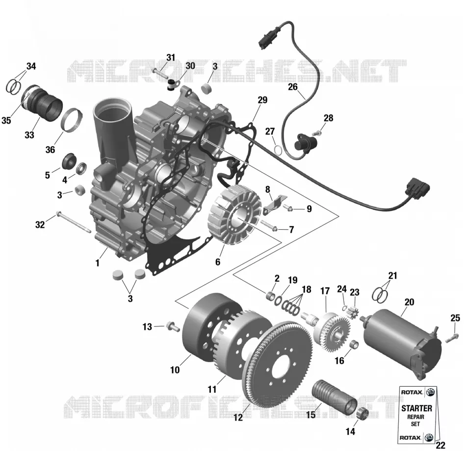 01- ROTAX - MAGNETO AND ELEKTRISCHER KABELBAUM STARTER