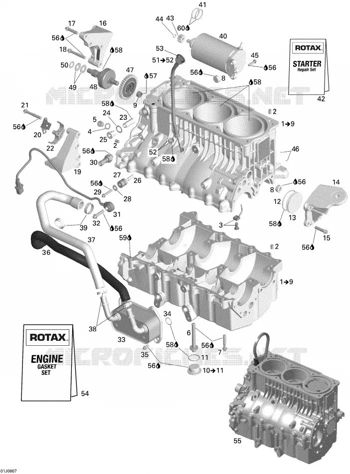 Motor- und MOTORAUFHANGUNG