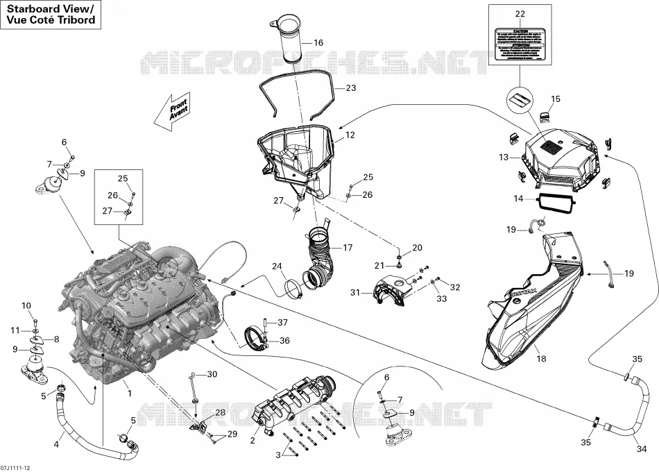 MOTEUR ET SILENCIEUX ADMISSION
