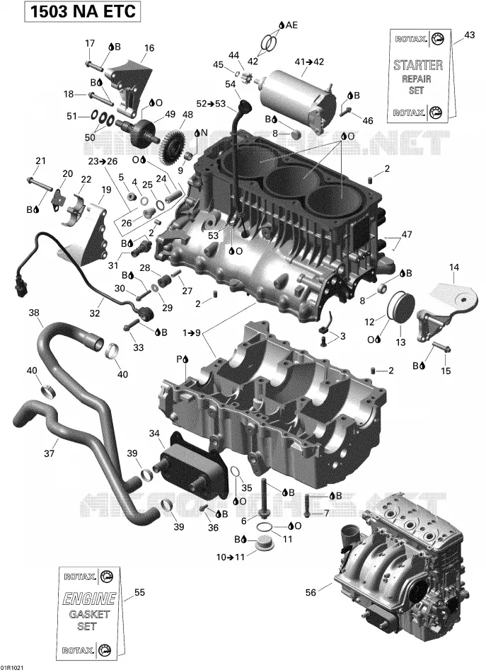 Motor- und MOTORAUFHANGUNG