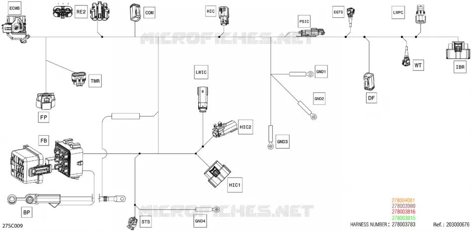 02- ELEKTRISCHER KABELBAUM - MAIN HARNESS - 278004081