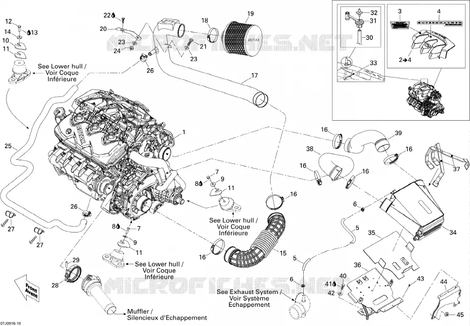 MOTEUR ET SILENCIEUX ADMISSION