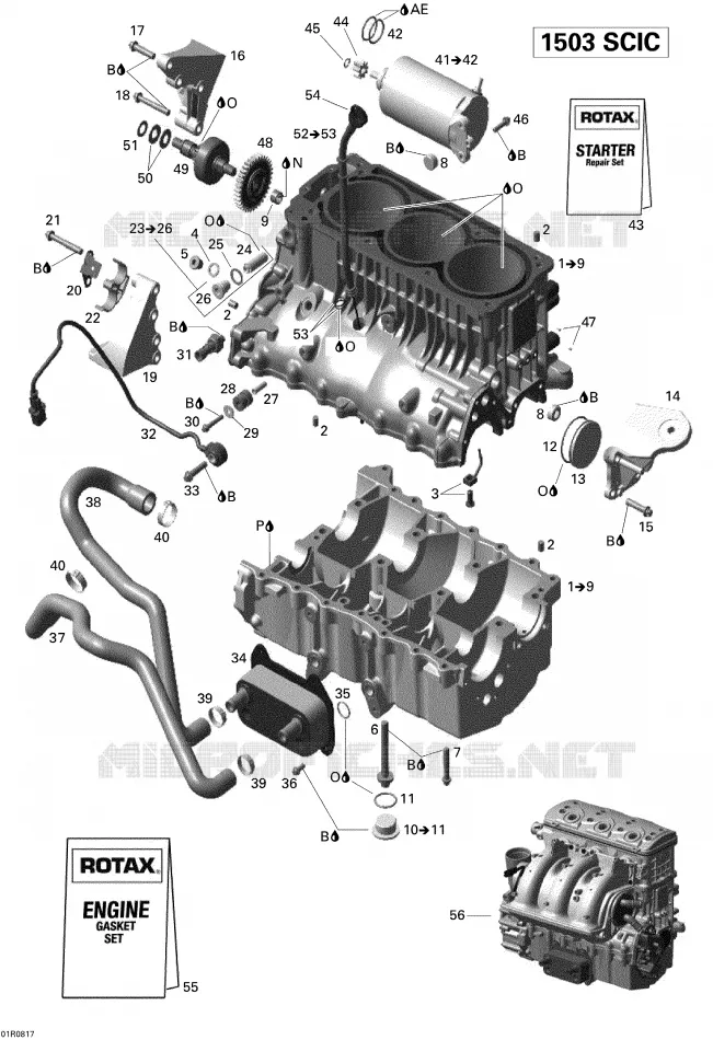 Motor- und MOTORAUFHANGUNG