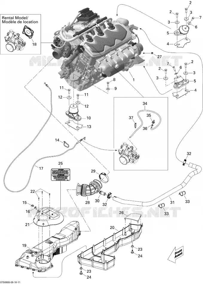 Motor, Ansaugschalldämpfer