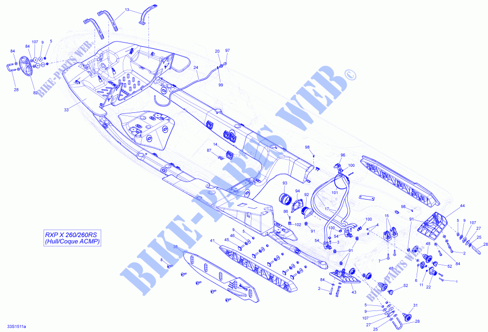 KAROSSERIE für Sea-Doo RXP-X 260 & RS 2015