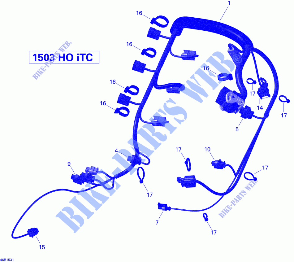 Motorkabelbaum für Sea-Doo RXT 260 & RS 2015
