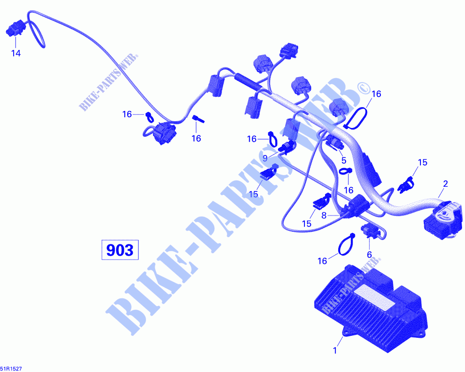 Motorkabelbaum für Sea-Doo SPARK ACE 900 ( 2 SEATS AND 3 SEATS  ) 2015