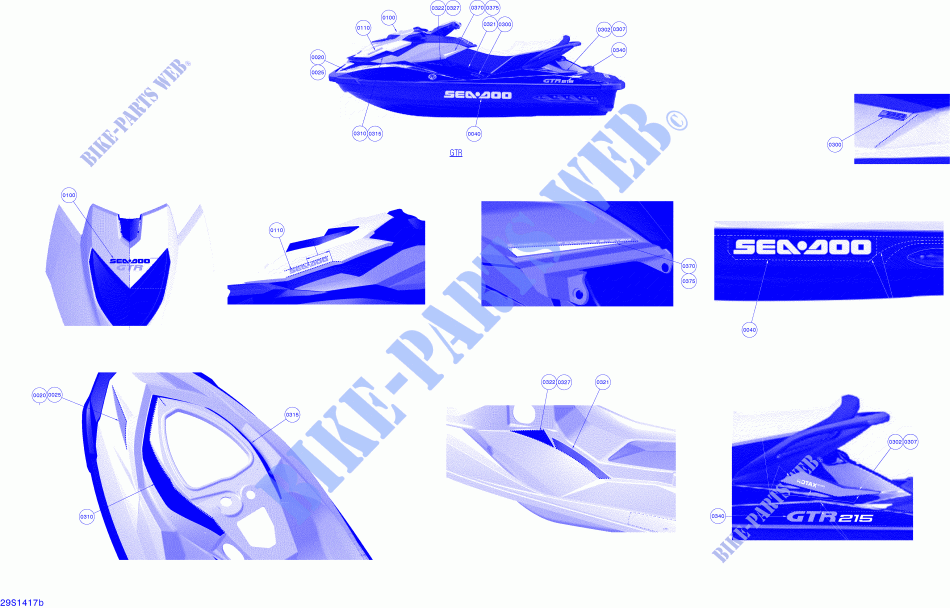 Abziehbilder für Sea-Doo GTR 215 2014