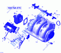 Ansaugkrümmer und Einspritzanlage für Sea-Doo GTX 155 (38CS/38CR) 2012