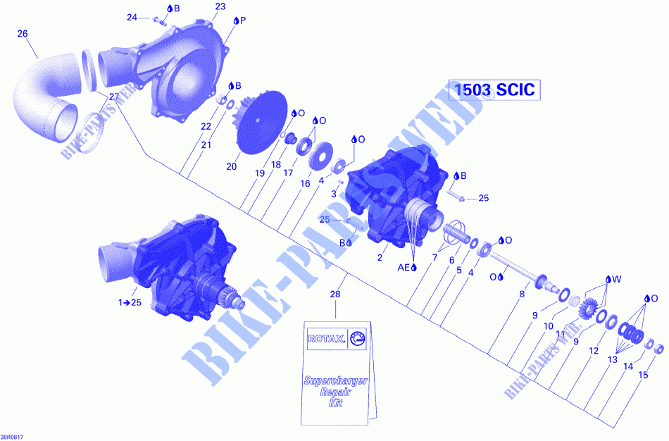 Kompressor für Sea-Doo RXP 215 2008