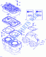 Zylinder und Auspuffkrümmer für Sea-Doo GTI 2005