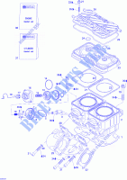 Zylinder und Auspuffkrümmer für Sea-Doo 3D RFI ( FUEL INJECTION ) 2004