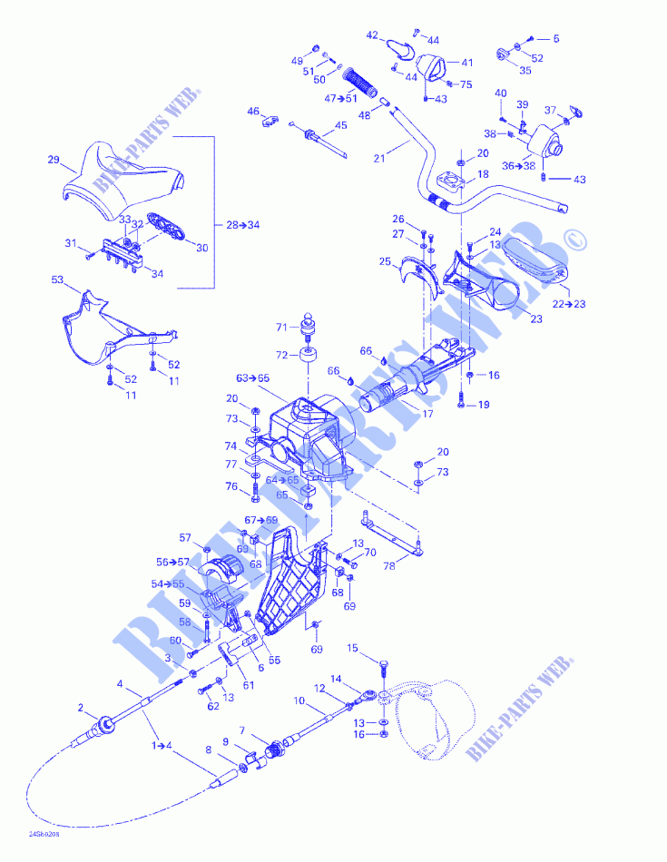 Lenkungssysteme für Sea-Doo GTX RFI 5566/5565 ( FUEL INJECTION ) 2002