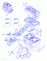 Zylinder, Auspuffkrümmer für Sea-Doo GSX RFI 5549 ( FUEL INJECTION ) 2001