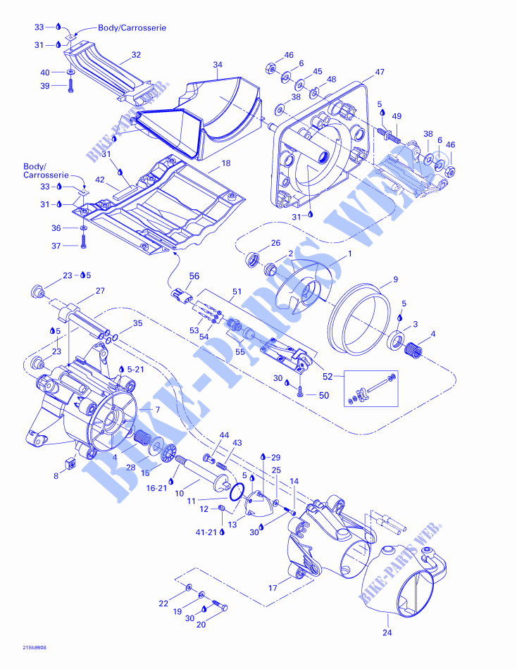 Antriebssystem für Sea-Doo GSX_RFI 5637/5638/5652/5829 ( FUEL INJECTION ) 1999