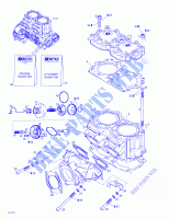 Zylinder, Auspuffkrümmer für Sea-Doo XP LIMTED 5868/5869 1999