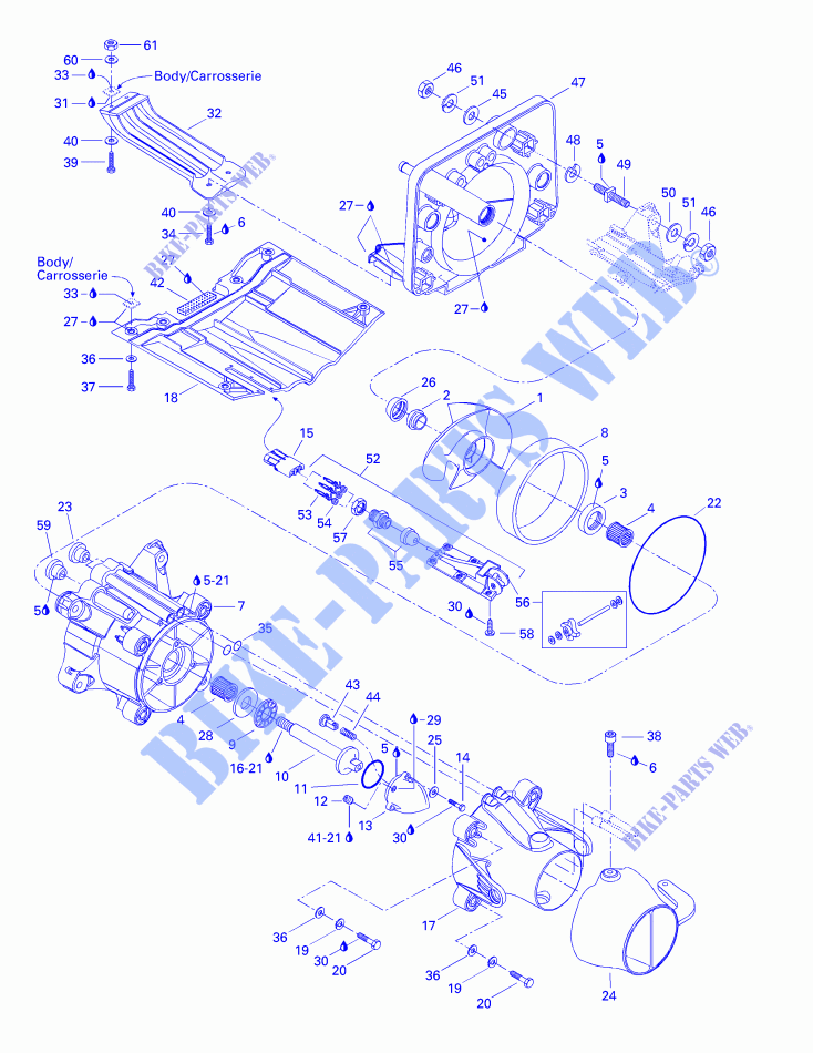 Antriebssystem für Sea-Doo GSX LIMITED 5625 1998
