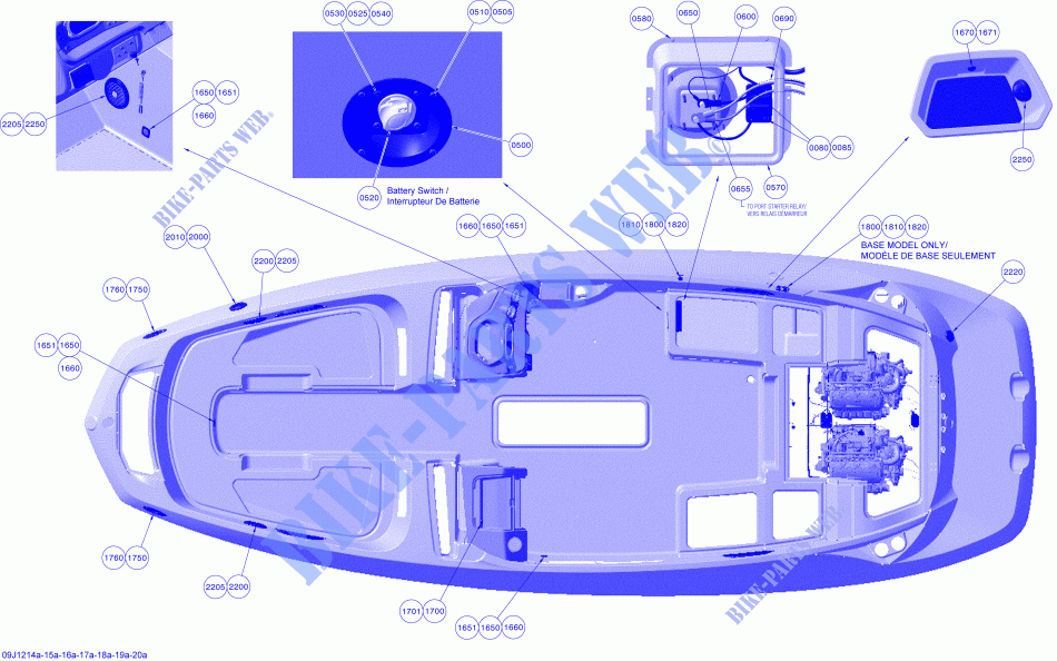 ELEKTRIC TEILE für Sea-Doo 00- Model Numbers 2012