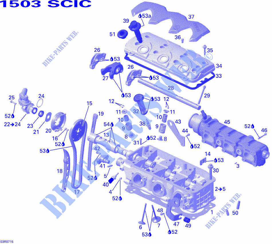 ZYLINDERKOPF für Sea-Doo 00- Model Numbers 2007