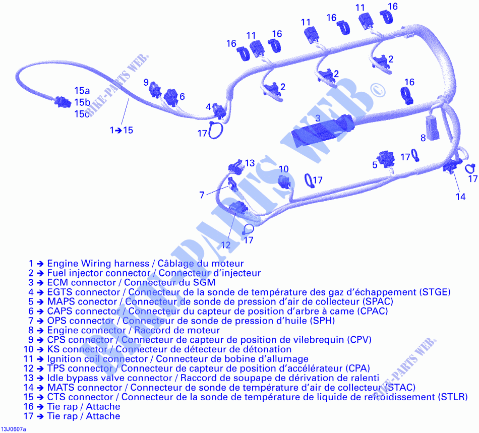 Motorkabelbaum für Sea-Doo 00- Model Numbers Edition 2 2006