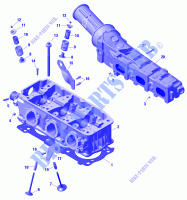 Zylinderkopf und Auspuffkrümmer für Sea-Doo RXP X RS 300 2021