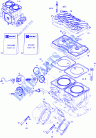 Zylinder und Auspuffkrümmer für Sea-Doo 01- Cooling System 1996
