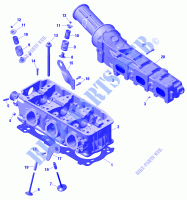 Zylinderkopf und Auspuffkrümmer für Sea-Doo GTX 230 2021
