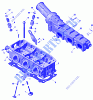 Zylinderkopf und Auspuffkrümmer für Sea-Doo GTI SE 170 2021