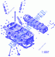 Zylinderkopf und Auspuffkrümmer für Sea-Doo GTI 130 PRO RENTAL 2020